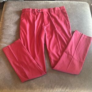Men’s Burgundy Flat Fronted Casual Dress Pants Size 36 NWOT